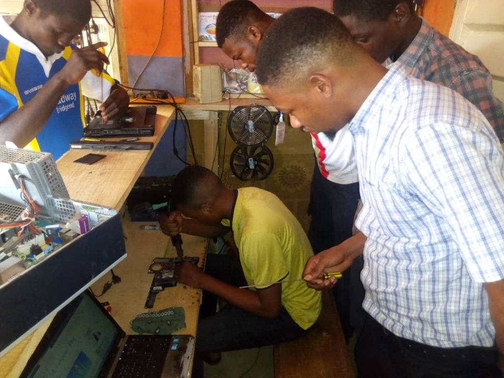 Bigtoyo Computer Technology Engineers in Ijebu Ode at work on a system